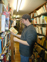 Michael at the Antiquarium Bookstore, 2003