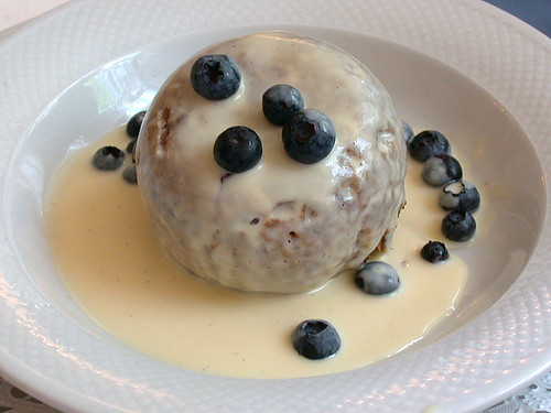 Blueberry bread pudding