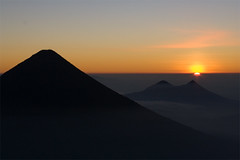 Sunrise over Volcan Agua and Pacaya 2
