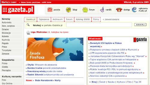 Firefox na gazeta.pl