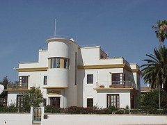 Beautiful Art Deco building, former Villa, Asmara, Eritrea