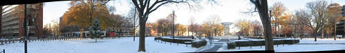 Snowy Dupont Circle Morning Panorama