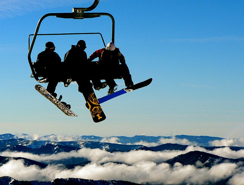 Snowboarders At Timberline