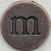 Copper Lowercase Letter m