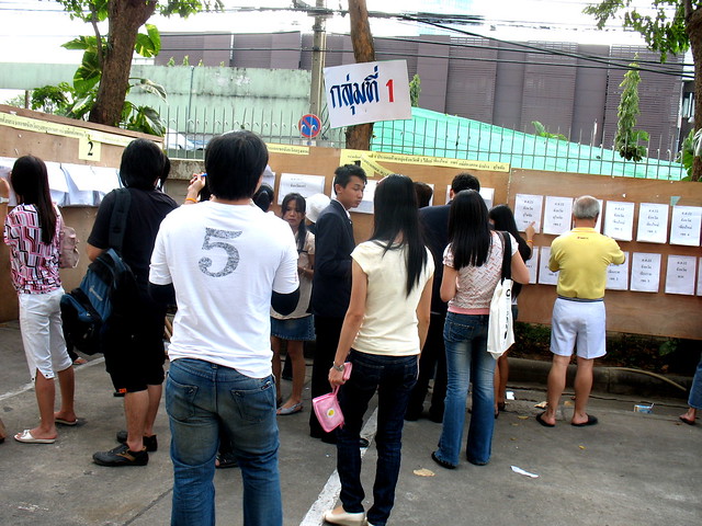 voters at Bangkok pre-elections | Flickr - Photo Sharing!