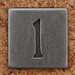 Pewter Lowercase Letter l