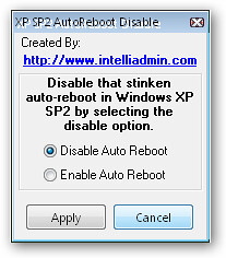 xp autoreboot remover