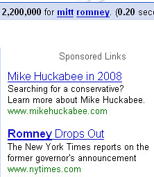huckabee google ad