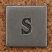 Pewter Lowercase Letter s