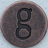 Copper Lowercase Letter g