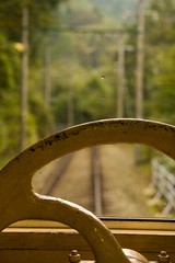 View from the cab of the Hakone mountain railway