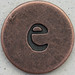 Copper Lowercase Letter e