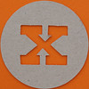 plain card disc letter x
