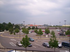 Suburban shopping center at Brentwood-Rhode Island Metro Station