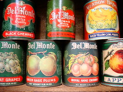 part of Andy's collection of vintage fruit labels