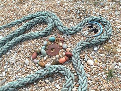 Rope figure, in Dungeness garden of Brian Yale