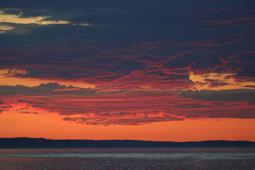 sunset cloud over Lopez Island