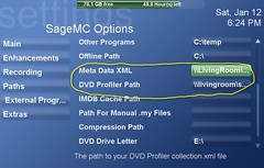 SageMC Options Screen