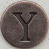 Copper Uppercase Letter Y