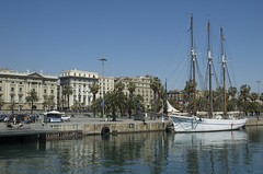 Segelschiff in Barcelona