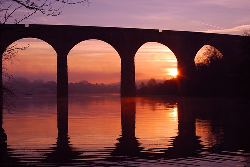 Coombe Viaduct at sunrise