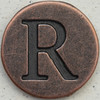Copper Uppercase Letter R