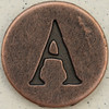 Copper Uppercase Letter A
