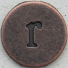 Copper Lowercase Letter r