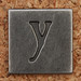 Pewter Lowercase Letter y
