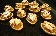 apple almond-nougat tarts
