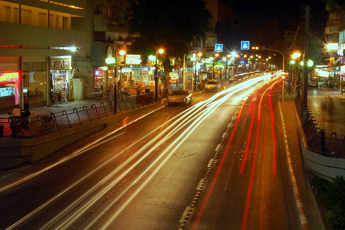 Dizengoff street by night