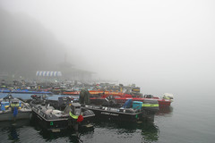 霧の野尻湖