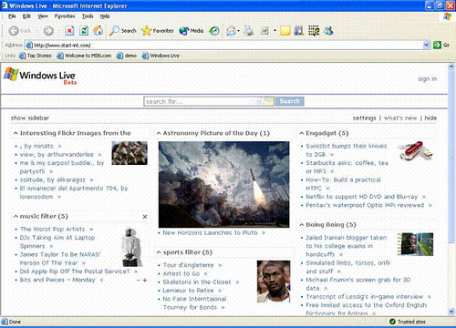 Live.com RSS Feeds with Images