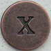 Copper Lowercase Letter x