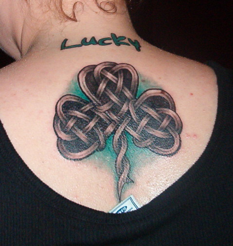 shamrock tattoo. celtic shamrock tattoos.