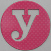 coloured card disc letter y
