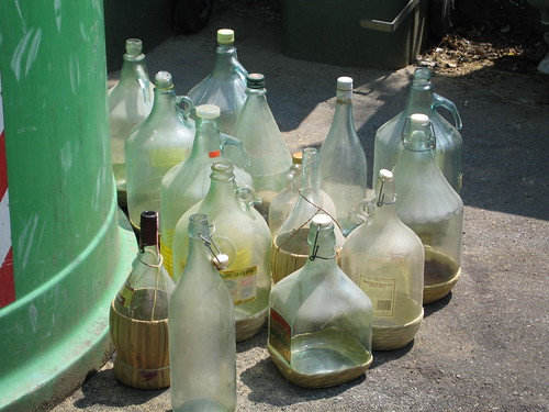 recycling glass bottles