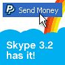 Skype 3.2 send money with Paypal