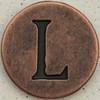 Copper Uppercase Letter L