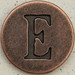 Copper Uppercase Letter E