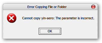 error copy file