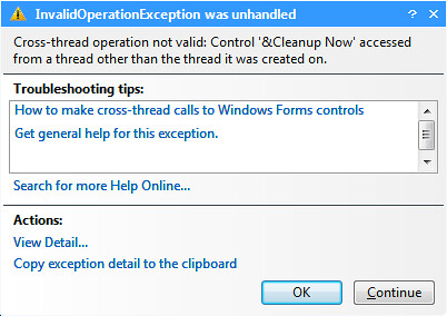 Invalid Operation Exception