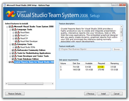Visual Studio 2008 - Full Install