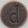 Copper Lowercase Letter d