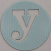 coloured card disc letter y