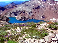 Lake from ridge to daniel