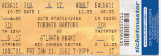 Raptors - January 11, 2002