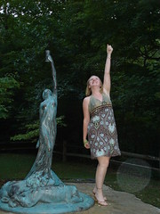 Erica Posing w/ Statue
