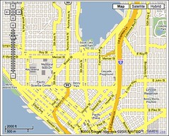 Google Map of South Lake Union, Seattle