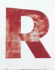 Faded Red Capital Letter R On Metal (Silver Spring, MD)